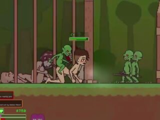 Captivity &vert; etapp 3 &vert; alasti naissoost survivor fights tema viis kaudu raske üles goblins kuid fails ja saab perses raske neelamine liters kohta sperma &vert; hentai mäng gameplay p3