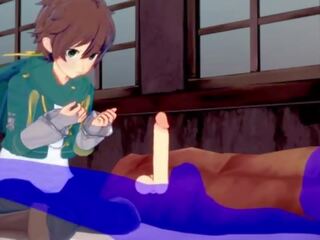 Konosuba yaoi - kazuma pijpen met sperma in zijn mond - japans aziatisch manga anime spelletje x nominale film homo