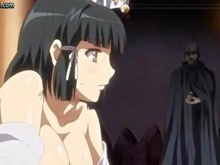 Anime prostitutka dostane pokrytý v připojenými opčními