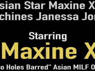 Magnificent 아시아의 스타 maxine x binds & 기계 janessa 요르단!