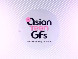 Potelée asian-american adolescent en fait maison pov cochon vidéo action