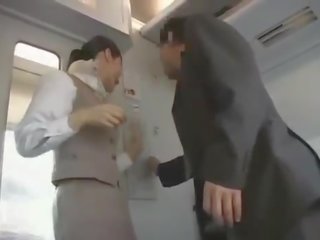 Japonesa comboio attendant rapariga vestida gajo nu golpe trabalho dandy 140
