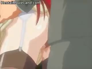 Koketná červenovlasé anime cutie dostane drobné chňapnúť part4