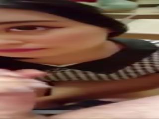 Asian Teen Snapchats herself Sucking johnson in Dressing Room